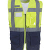 Yoko HVW820 Executive High-Visibility Safety Vest with Multi-Pockets, Breathable Mesh