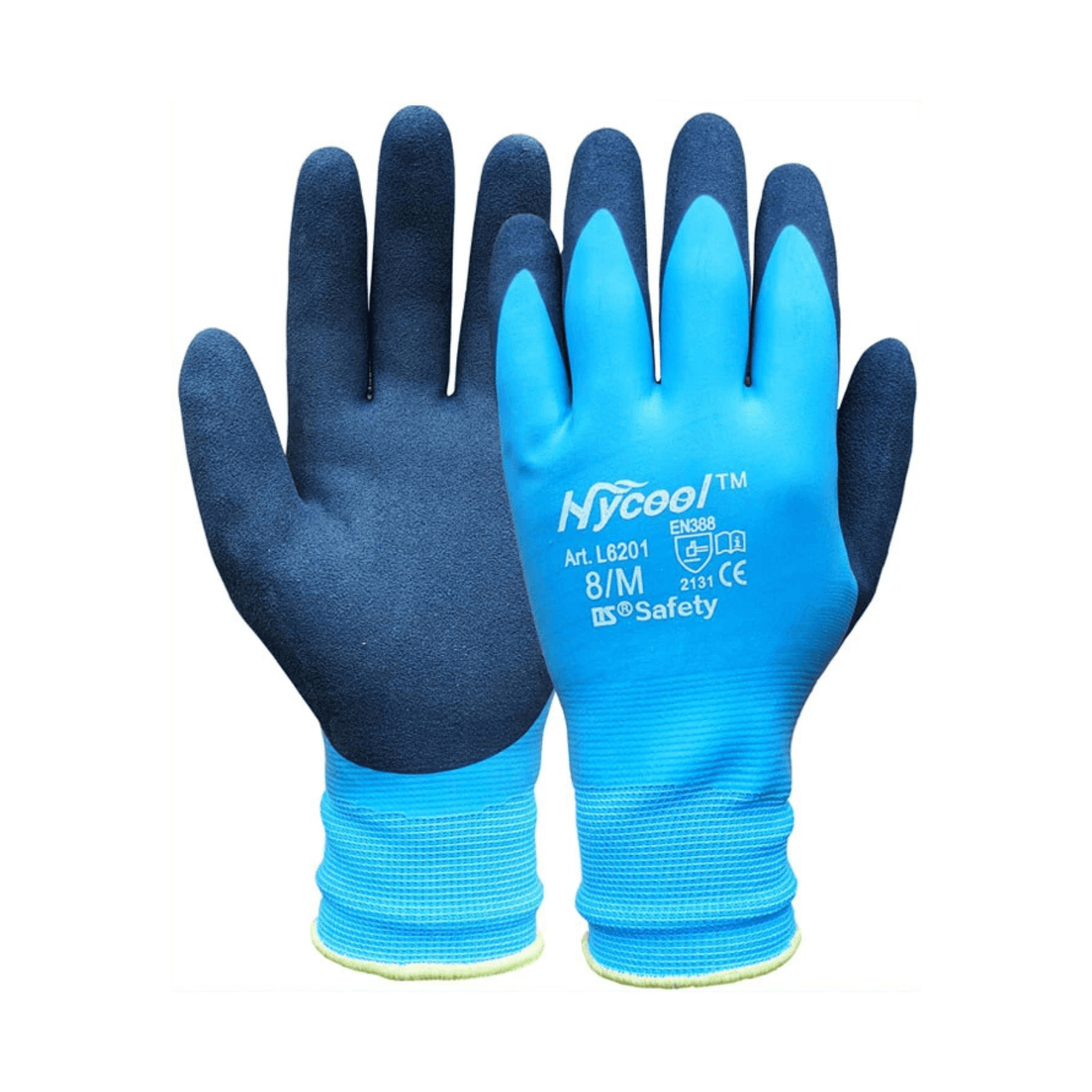 Blue Latex Waterproof Work Gloves Economy