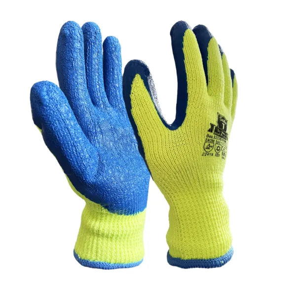 Hi Vis Yellow Thermal Winter Work Gloves