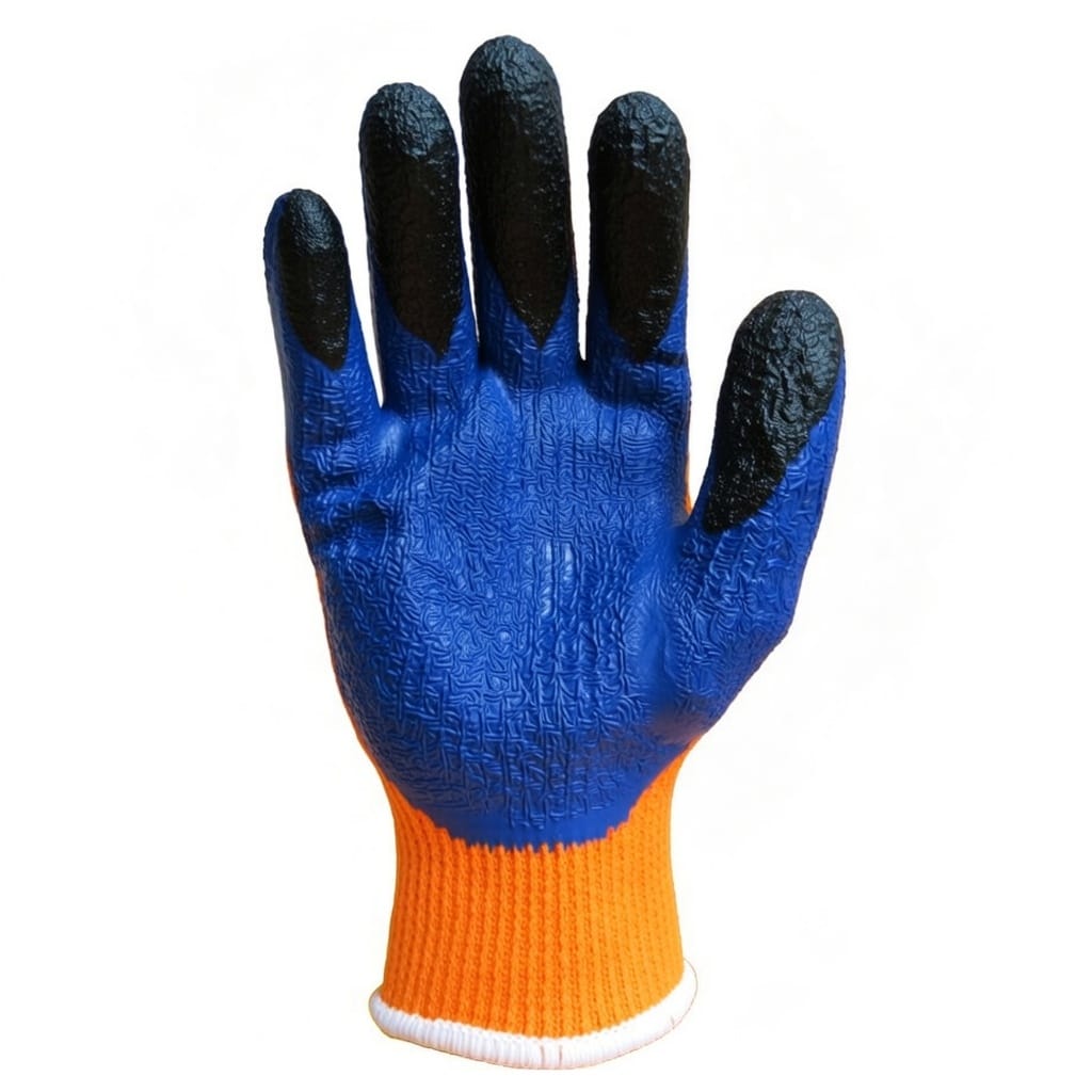 Hi Vis Latex Thermal Grip Glove Reinforced Tips