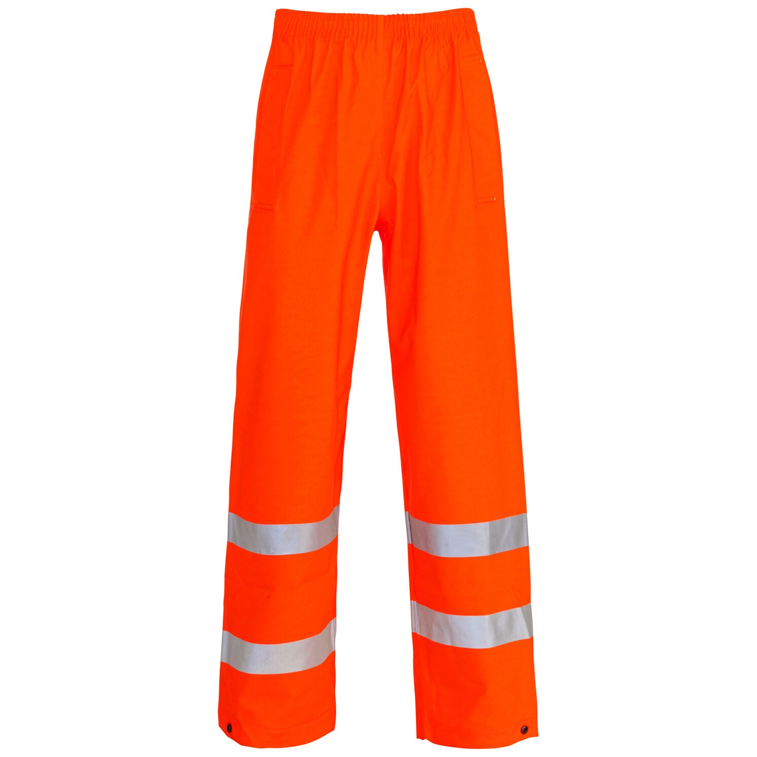 Storm-Flex® PU Orange Hi-Vis Work Trousers with Ankle Bands