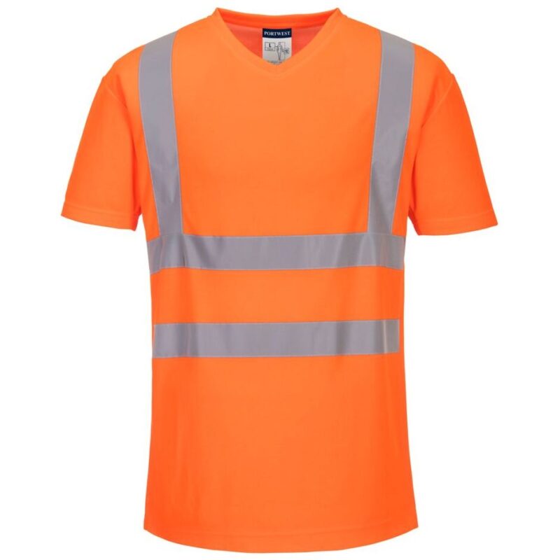 Portwest Hi-Vis Cotton Comfort Mesh Short Sleeve Safety T-Shirt Breathable Workwear