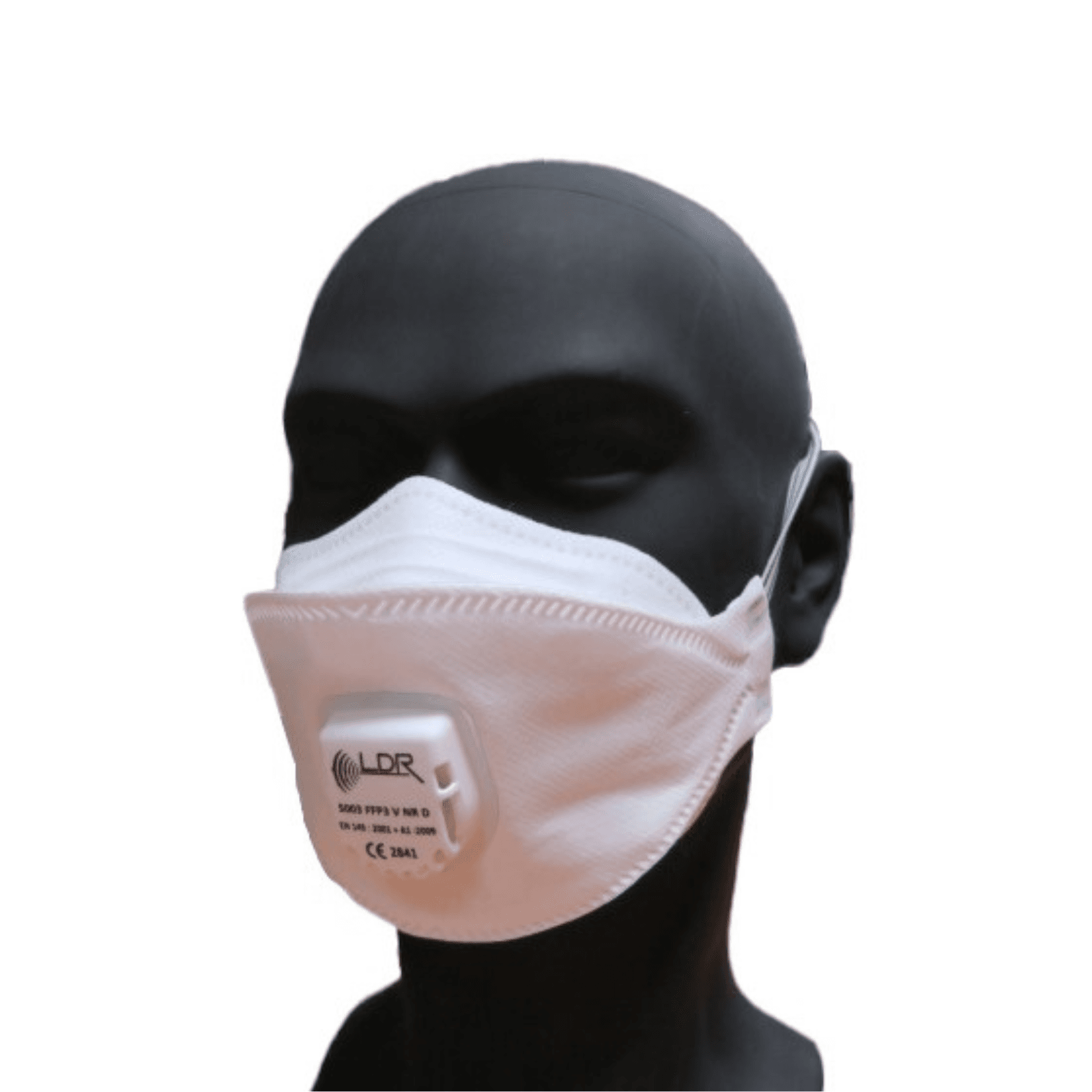 FOLD FLAT DISPOSABLE FFP3 FACE MASK 3 PANEL FOLDED VALVE