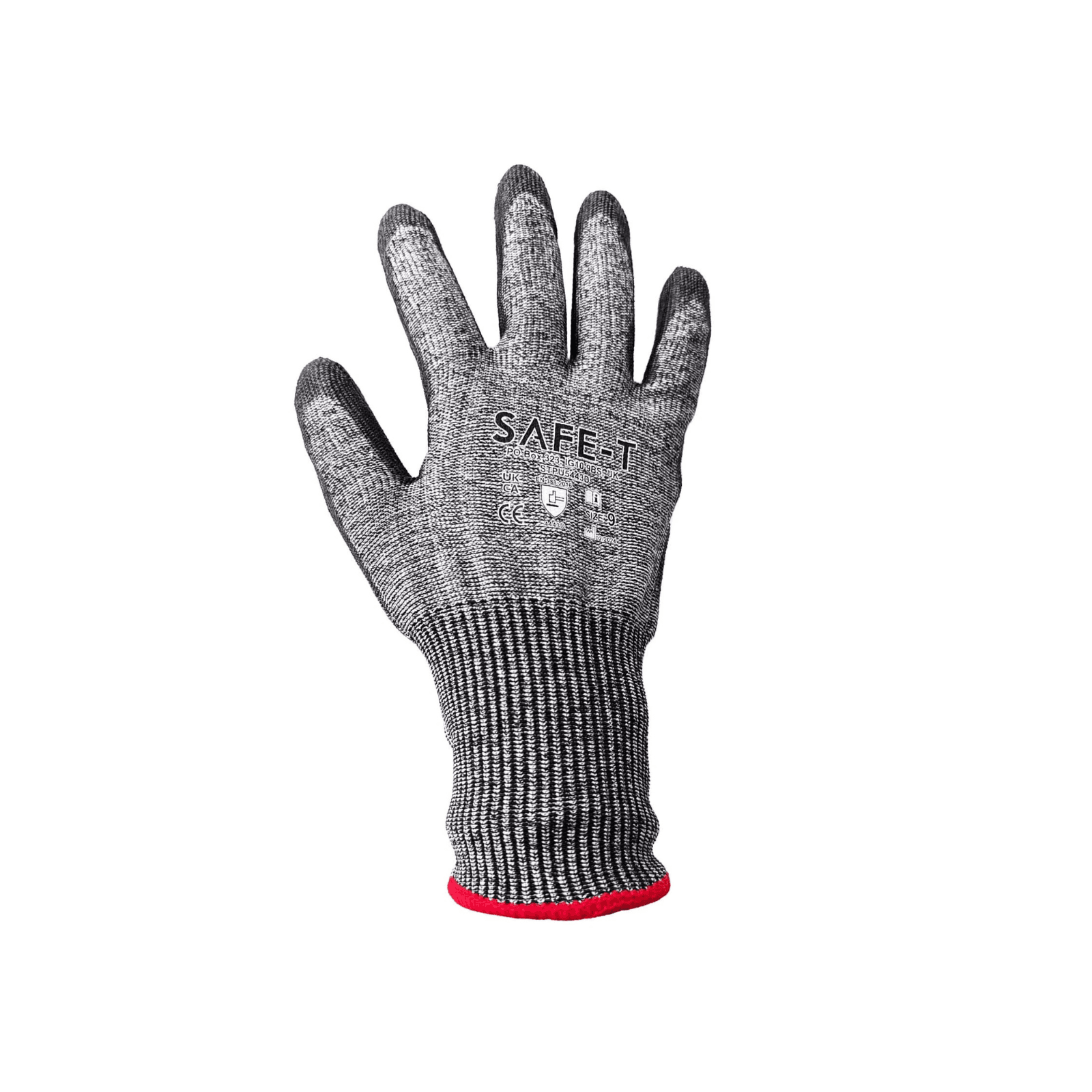 Gray Cut 5 PU Coated Cut Resistant Work Gloves