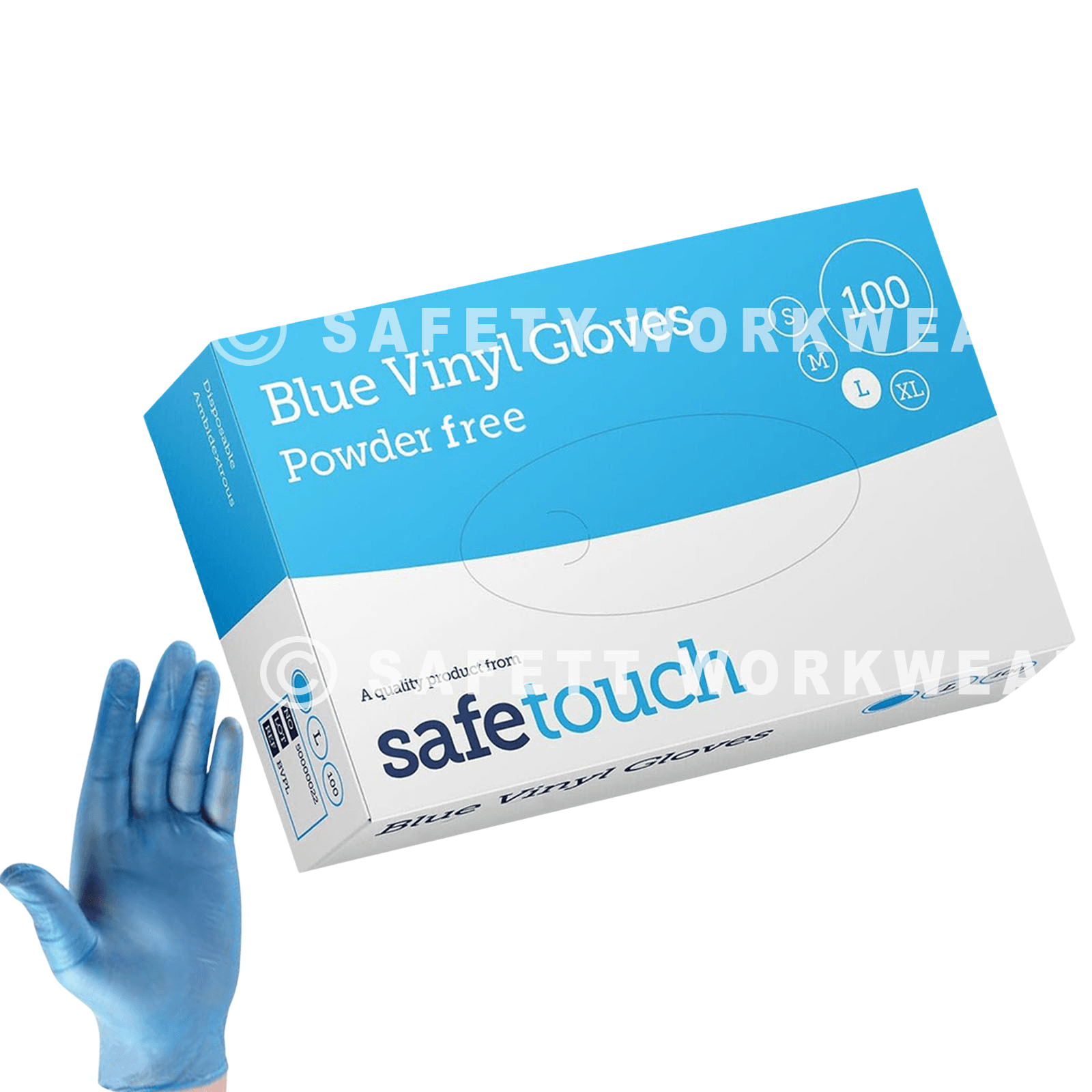 2000 Blue Vinyl Disposable Gloves (2 Boxes)