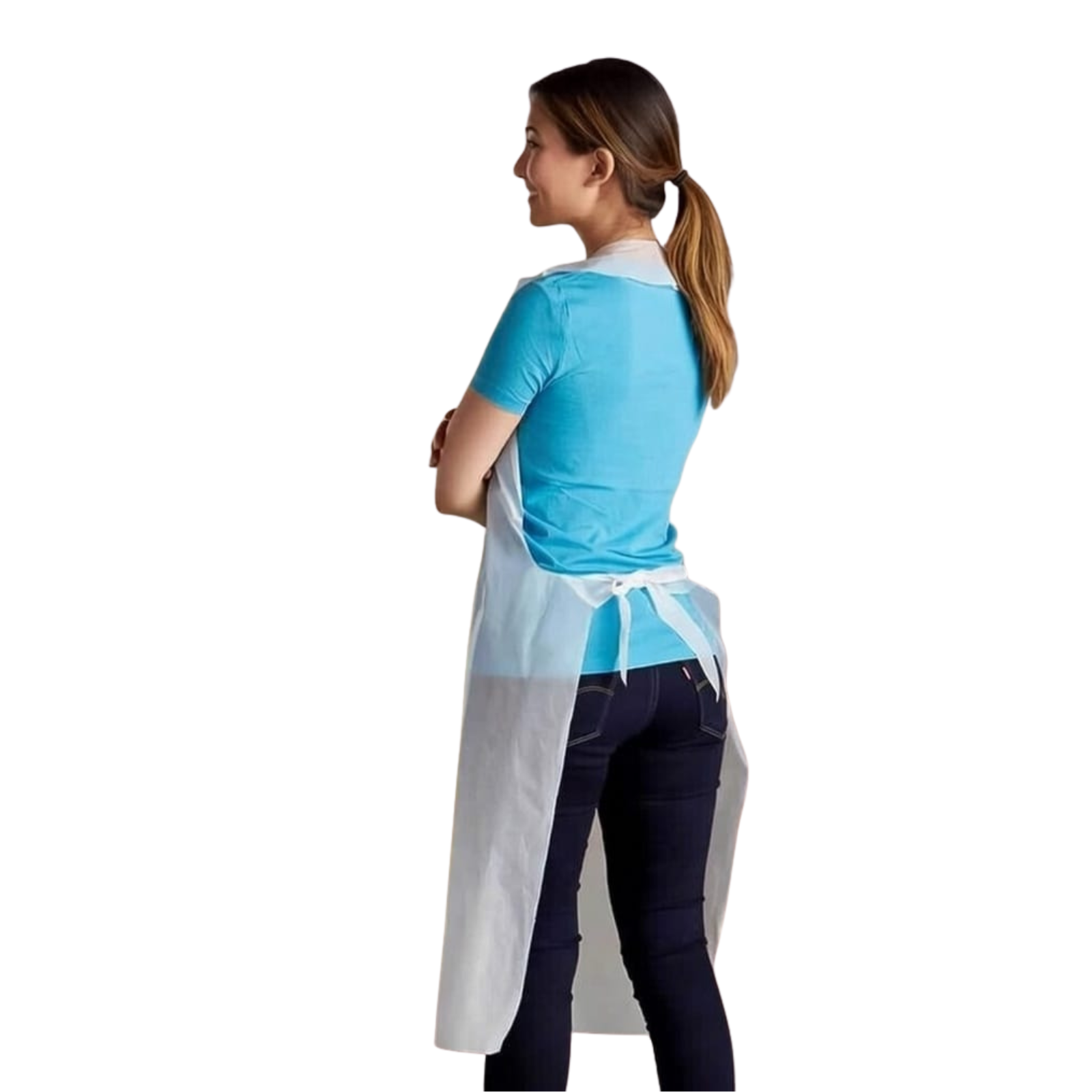 5000 White Disposable Aprons (5 Boxes)