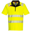 Portwest DX4 Hi-Vis Cooling Short Sleeve Zip Polo Shirt