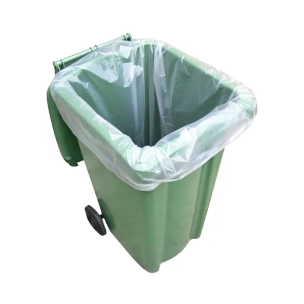 500 Clear Wheelie Bin Liners (5 Boxes)