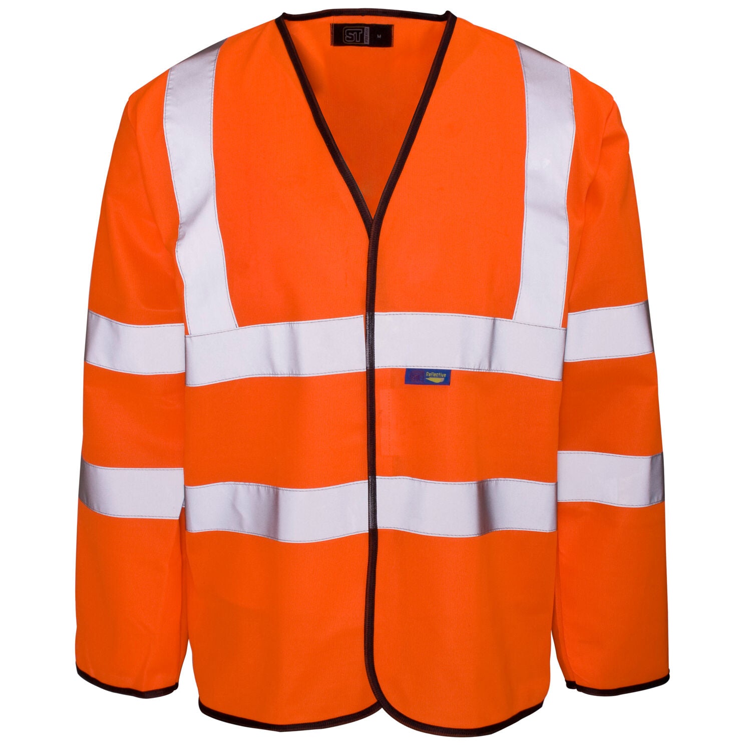 Supertouch Class 3 Hi Vis Orange Long Sleeved Velcro Safety Vest