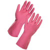 Supertouch Household Latex Cleaning Gloves Medium Weight Beaded Cuff