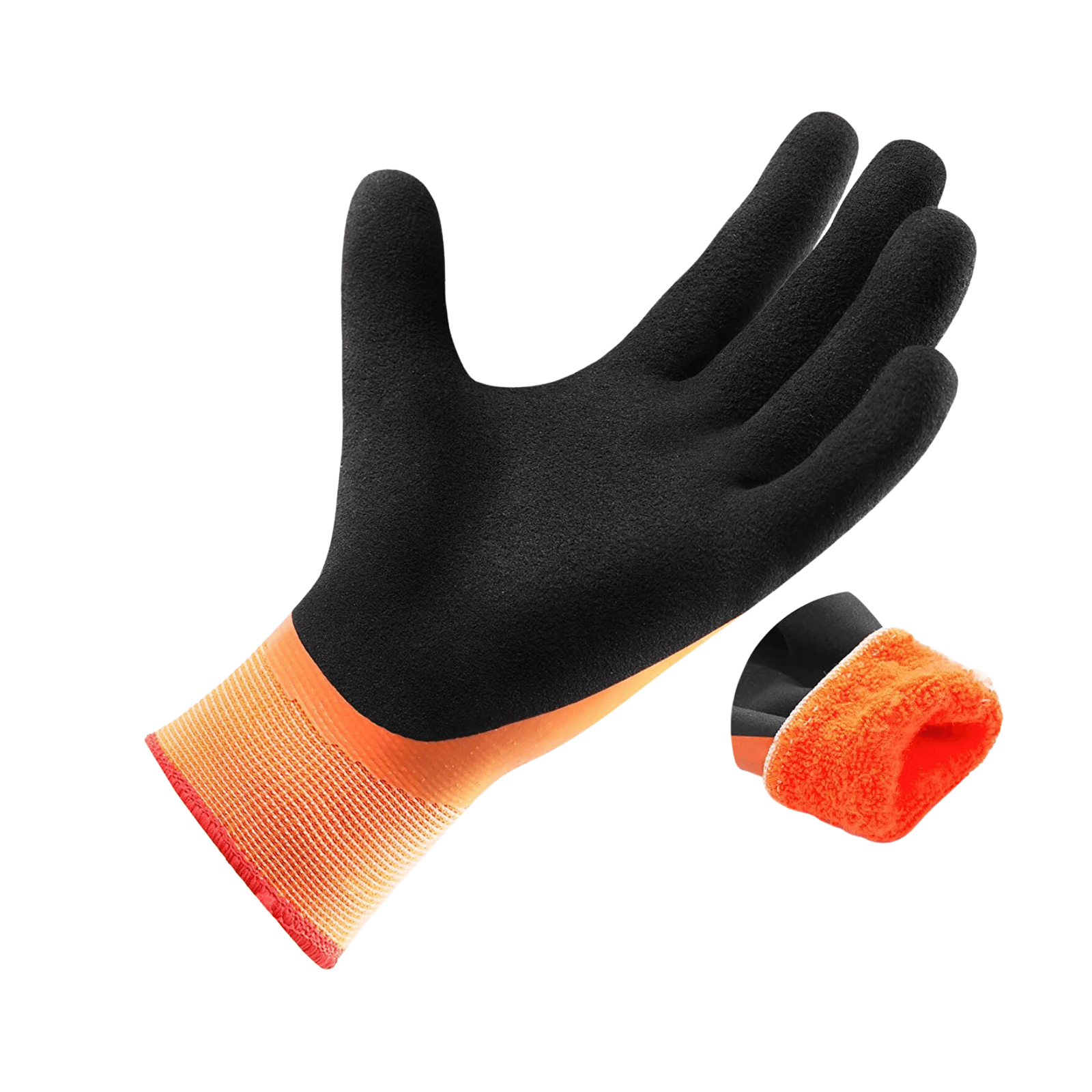 Orange Thermal Winter Waterproof Work Gloves