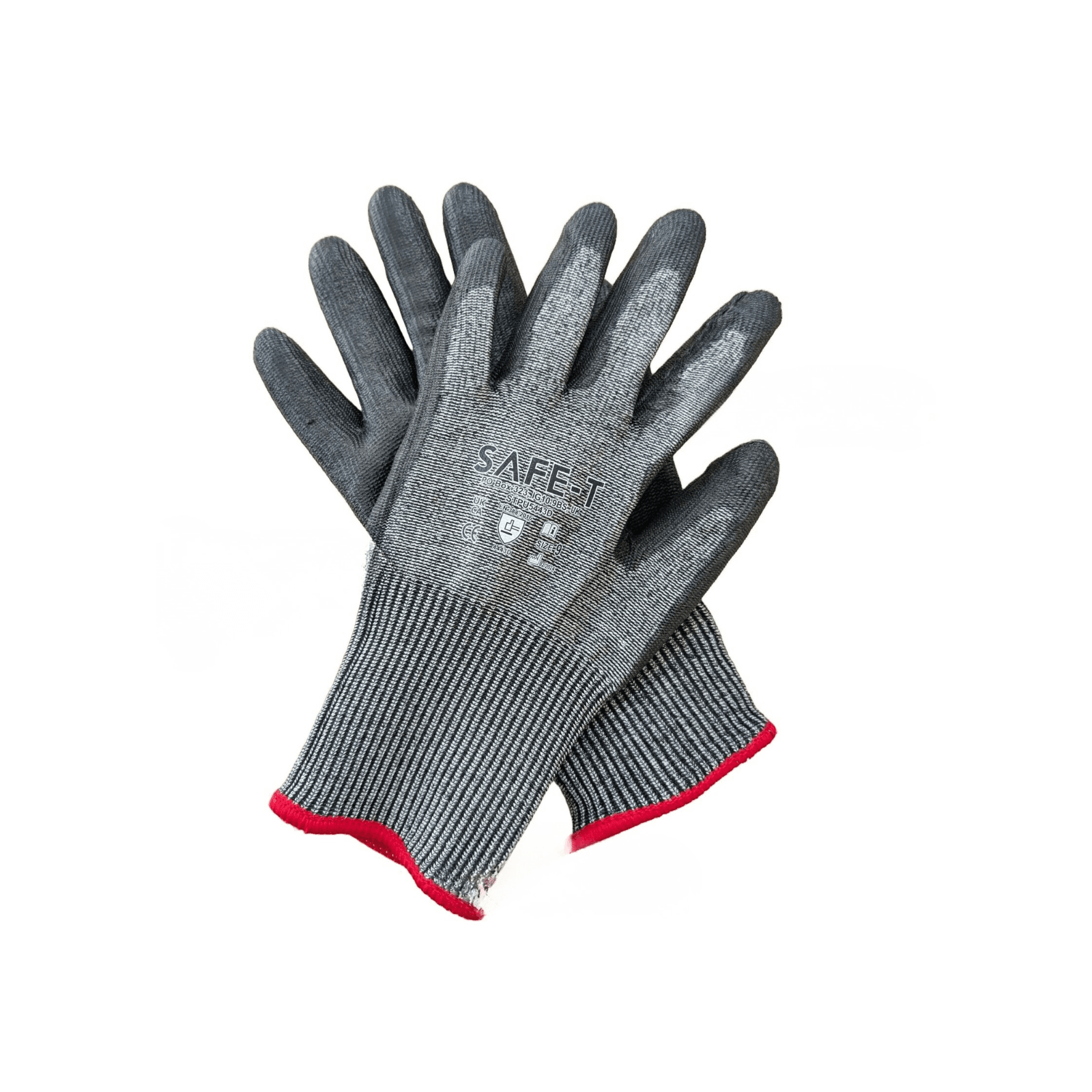 Gray Cut 5 PU Coated Cut Resistant Work Gloves