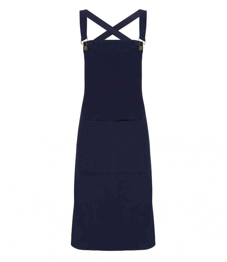 Premier PR129 Professional Cross Back Barista Bib Apron with Front Pocket