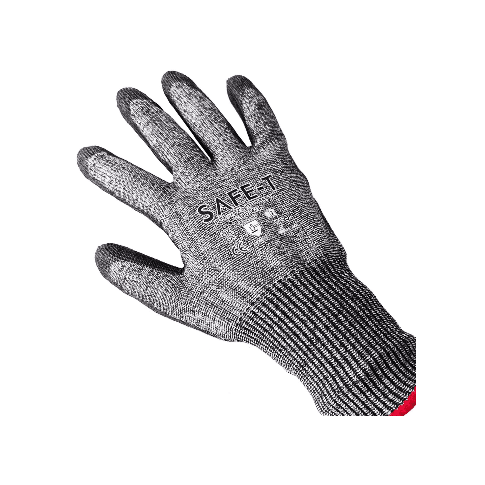 Gray Cut 5 PU Coated Cut Resistant Work Gloves
