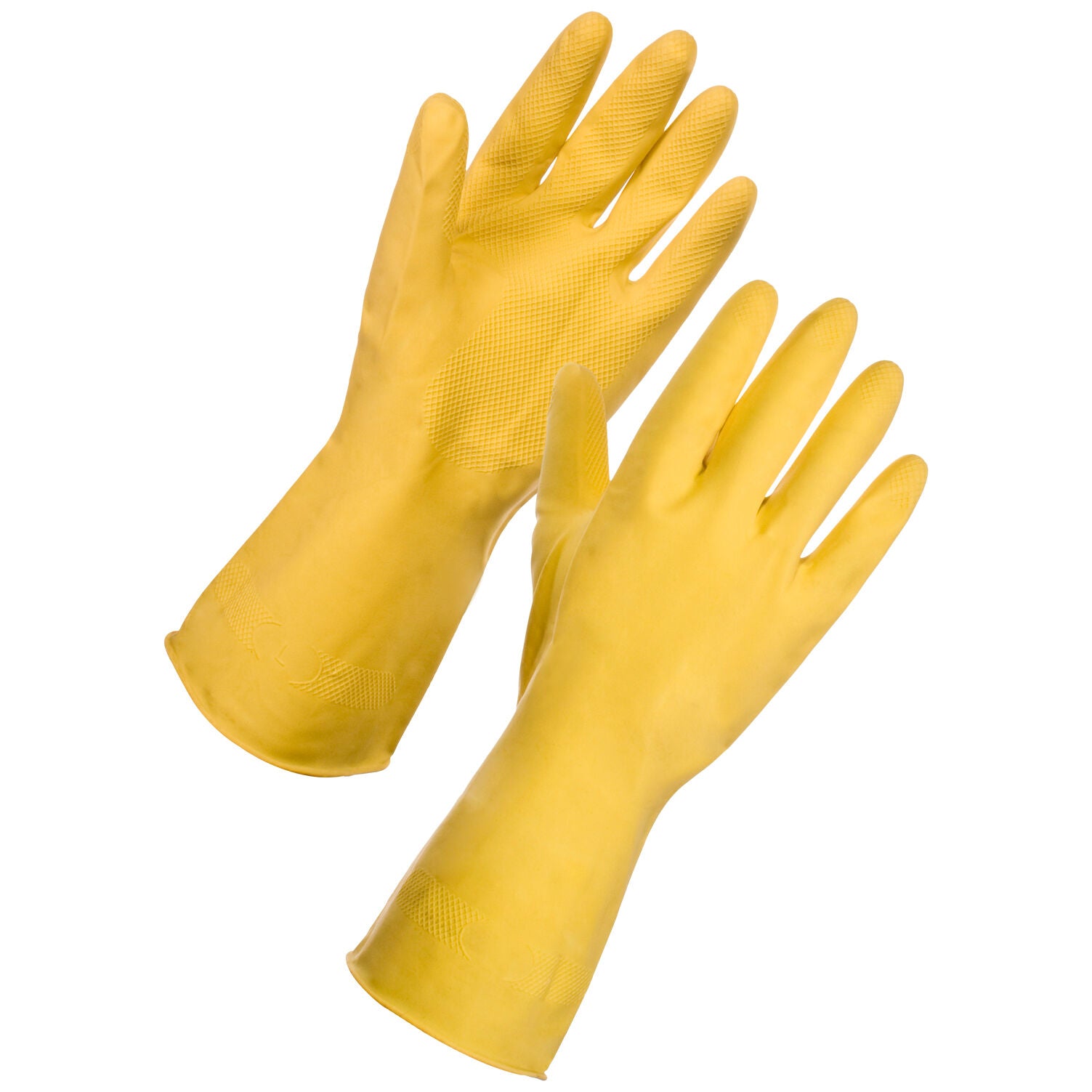 Supertouch Household Latex Cleaning Gloves Medium Weight Beaded Cuff