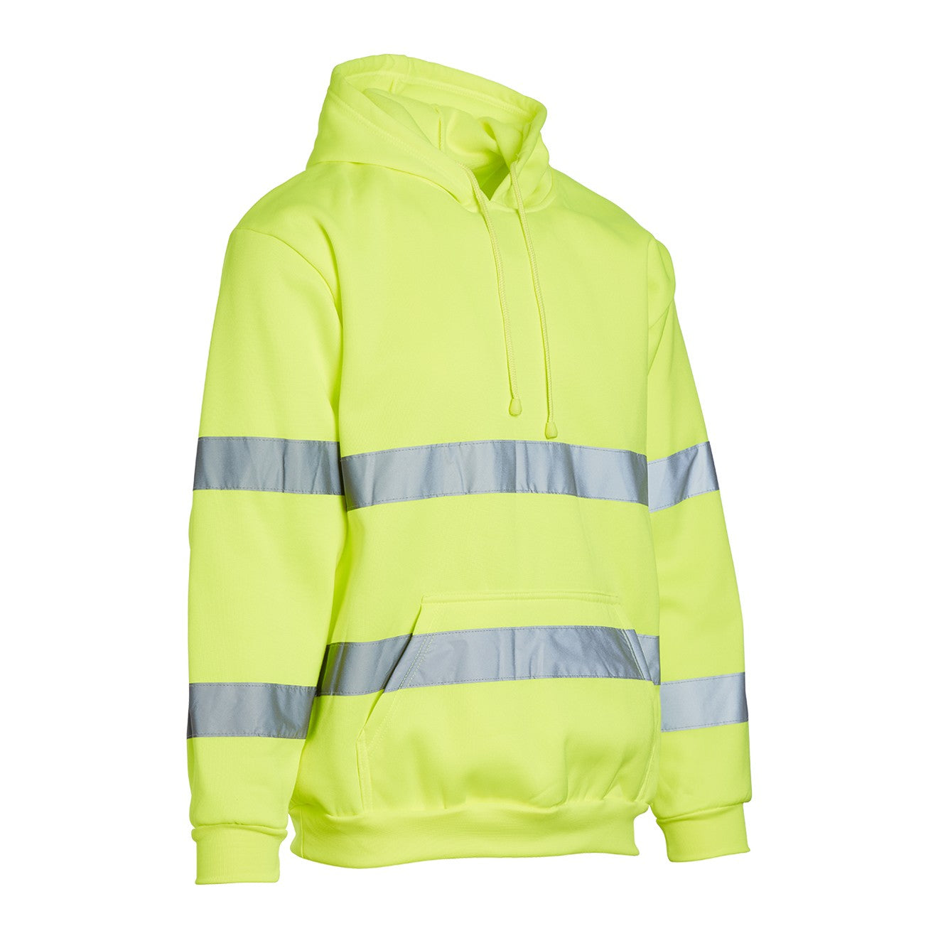 Blackrock Yellow High Visibility Hooded Safety Sweatshirt Workwear Fleece