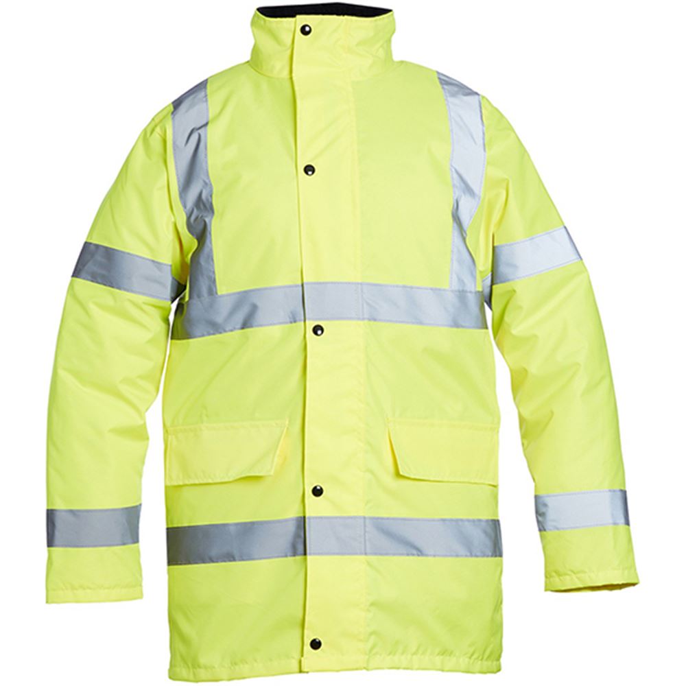 Blackrock Yellow Padded Waterproof Hi-Vis Workwear Jacket