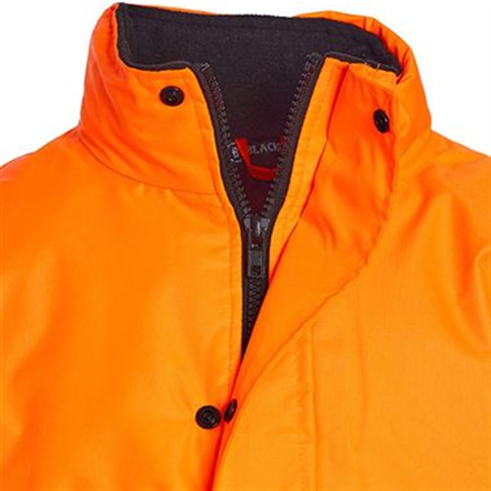 Blackrock Orange Padded Waterproof Hi-Vis Work Jacket with Reflective Tape