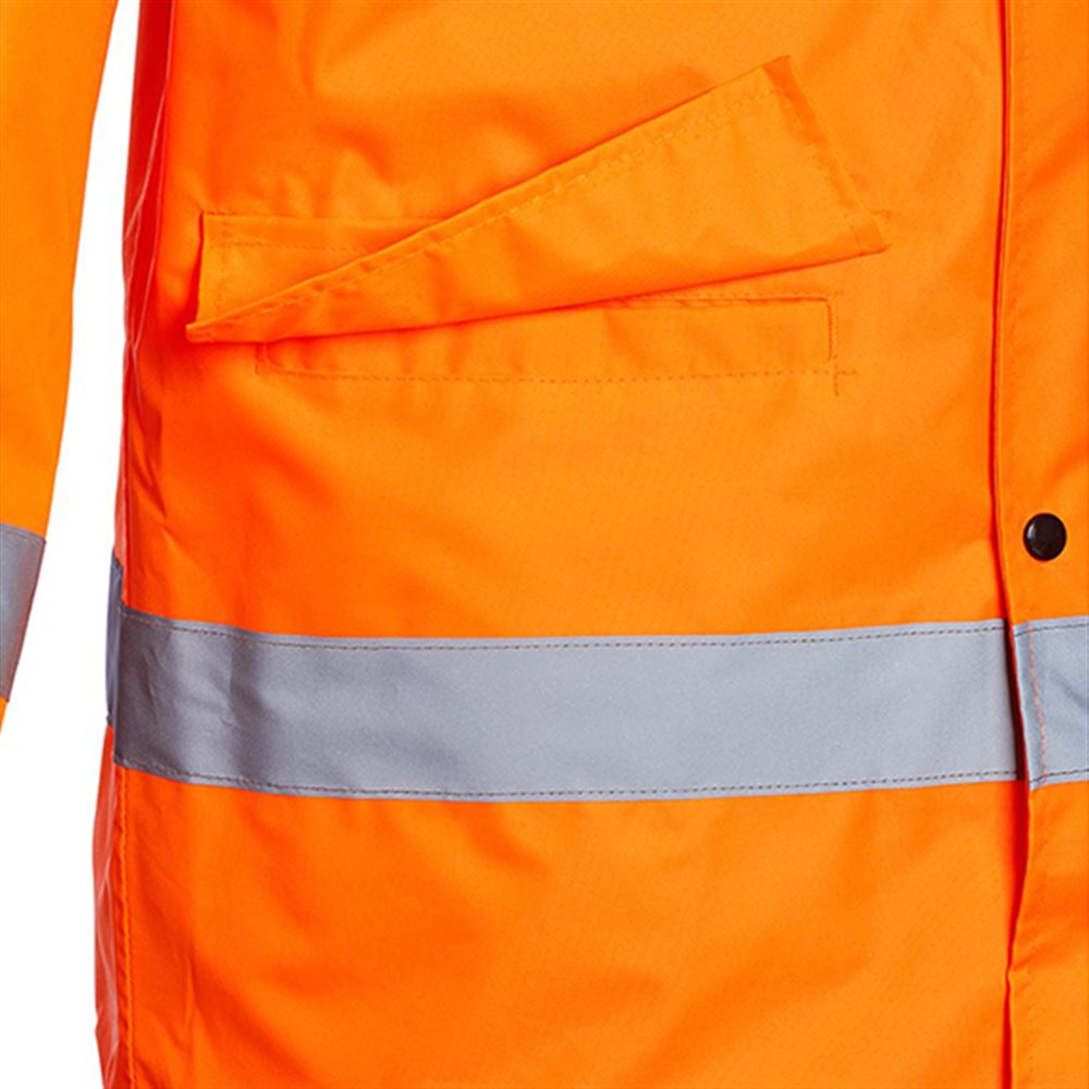 Blackrock Orange Padded Waterproof Hi-Vis Work Jacket with Reflective Tape