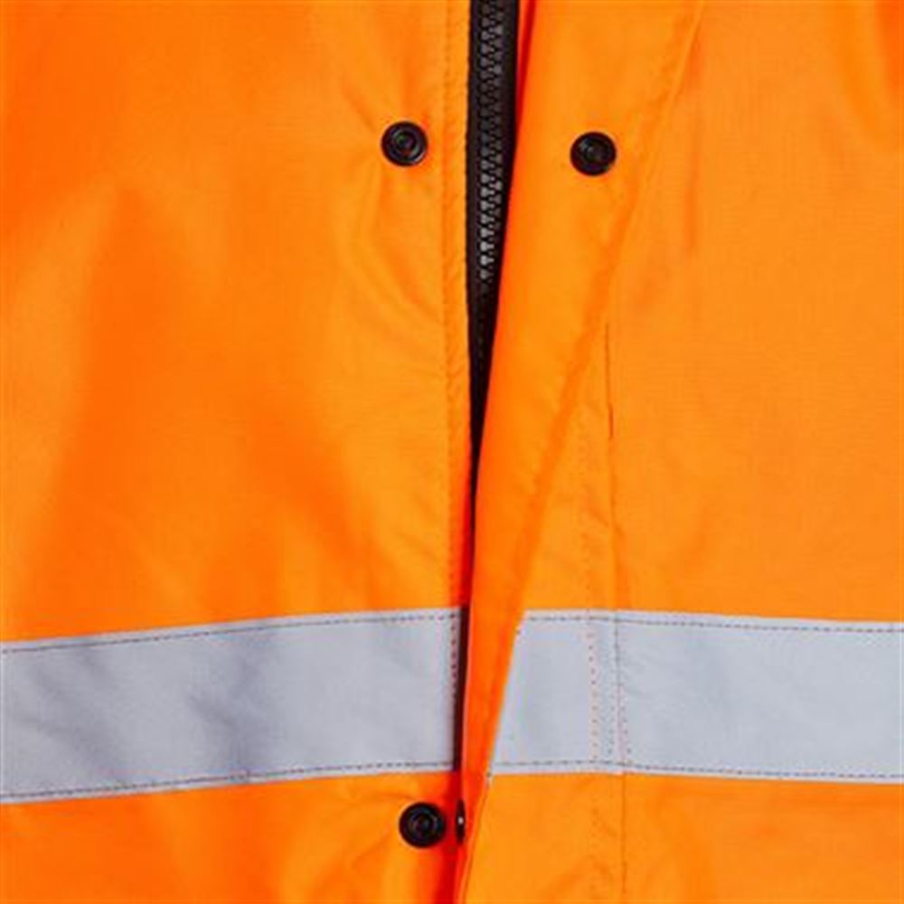 Blackrock Orange Padded Waterproof Hi-Vis Work Jacket with Reflective Tape