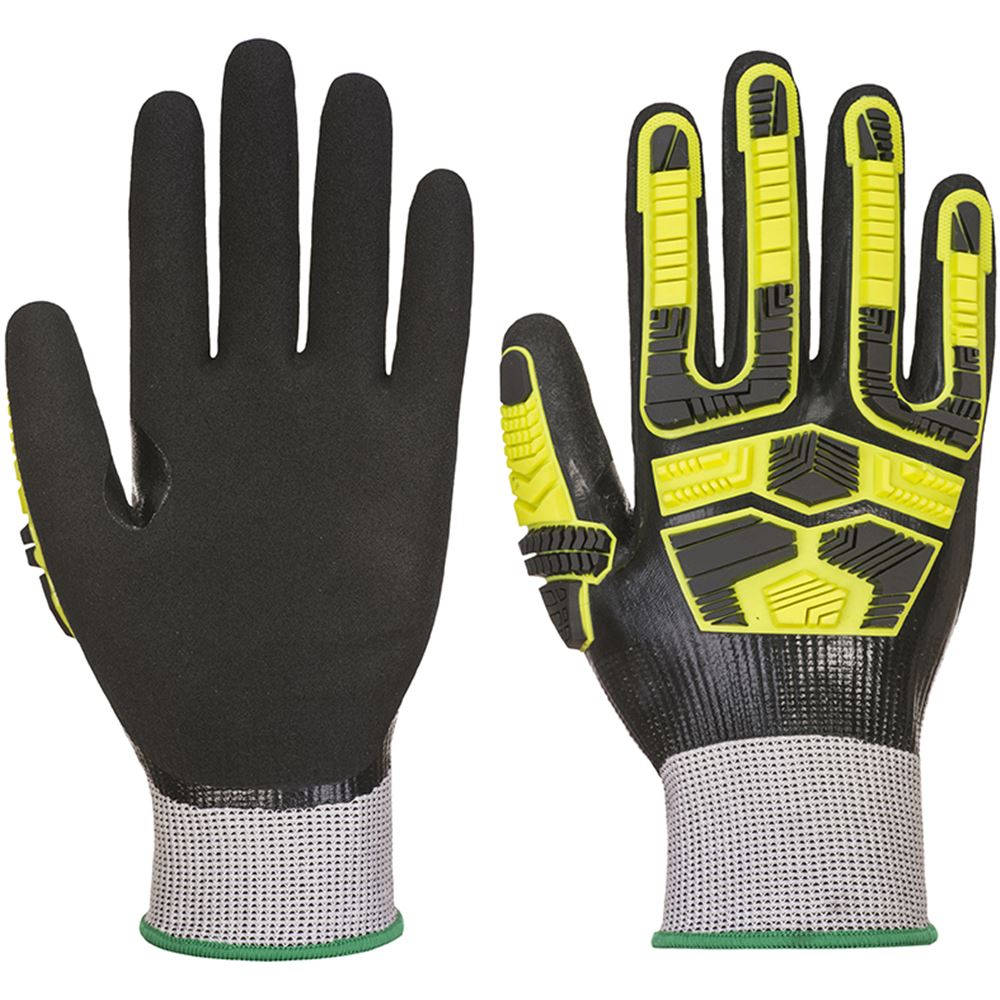Portwest AP55 Cut D Waterproof Safety Impact Gloves - Nitrile Coated
