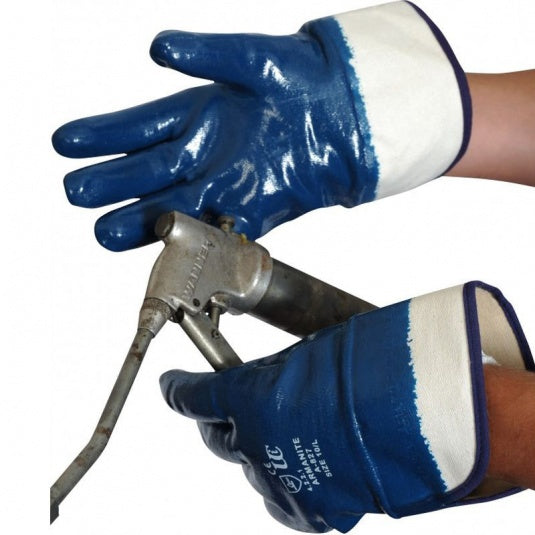 UCi Armanite A827 Heavy-Duty Nitrile-Coated Work Gloves with Safety Cuff