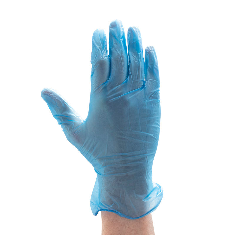 Aurelia Delight Blue Powder-Free Vinyl Food Safe Disposable Gloves