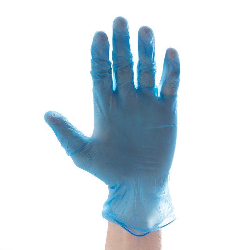 Aurelia Delight Blue Powder-Free Vinyl Food Safe Disposable Gloves