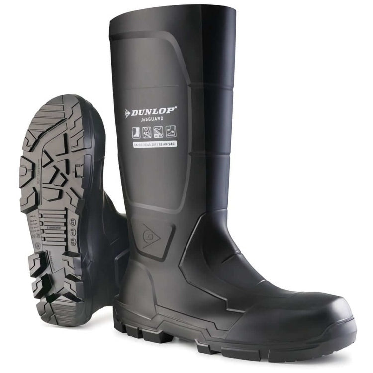 Dunlop JobGuard Acifort S5 SRC AN Black Steel Toe Wellingtons