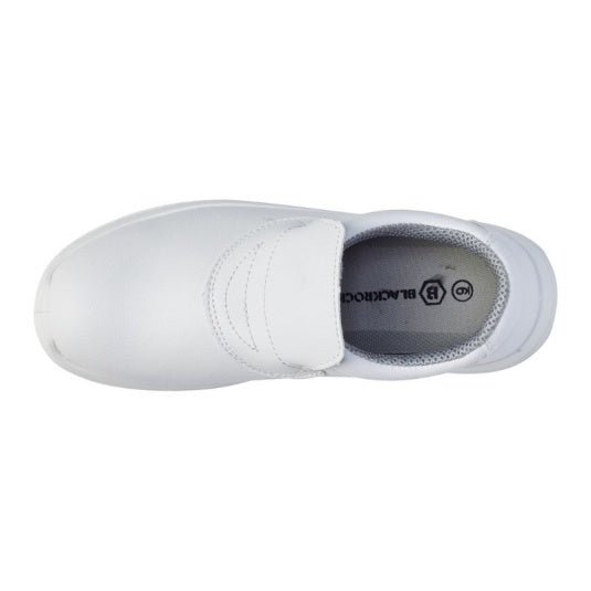 Blackrock Professional White Hygiene Slip-On Cleanroom Safety Shoes with Steel Toe Cap