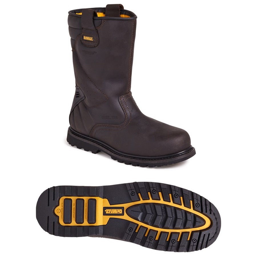 Dewalt Welted Rigger SBP SRA Brown Leather Safety Boots Steel Toe Midsole
