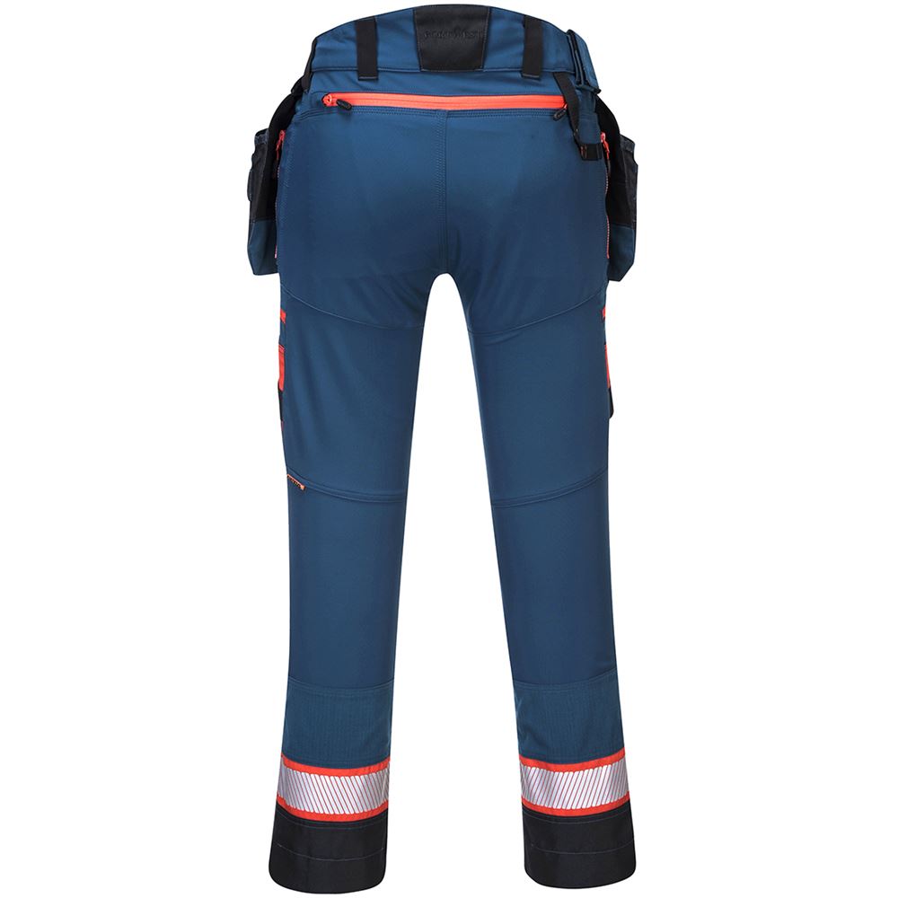 Portwest DX440 Metro Blue DX4 Stretch Work Trousers with Detachable Holster Pockets