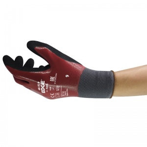 Ansell Edge 48-919 High Dexterity Nitrile Dipped Oil Resistant Grip Gloves