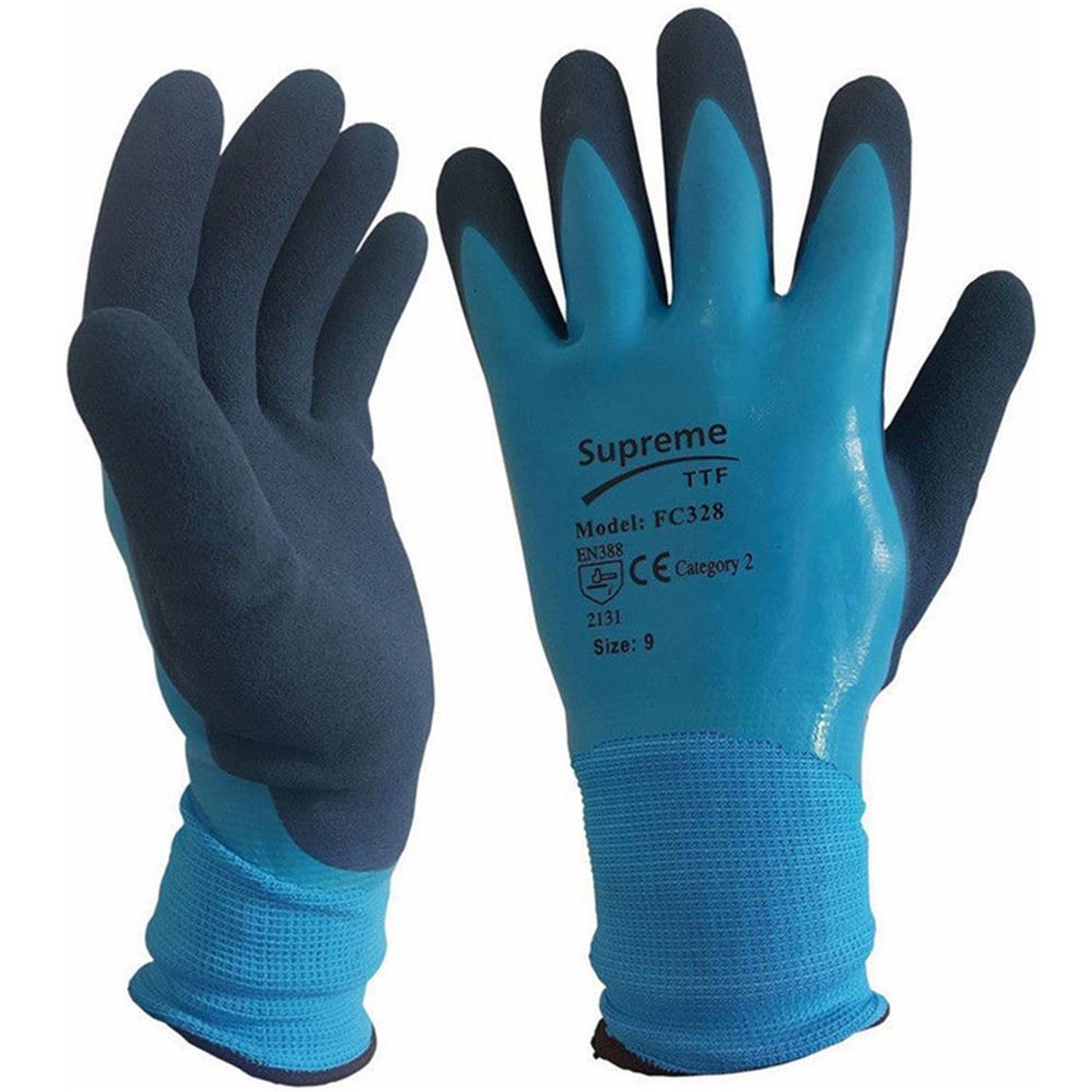 Supreme FC328 Waterproof Work Gloves with Dual Latex Coating for Ultimate Grip