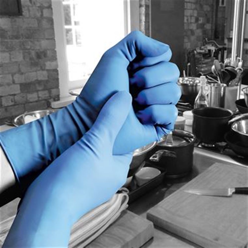 Polyco Bodyguards FHD50 Finite HD Blue Nitrile Powder-Free Disposable Gloves