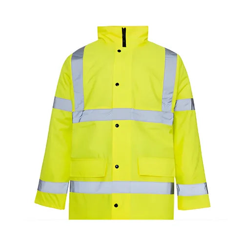HI VIS PARKA YELLOW 300D OXFORD POLYESTER / PU