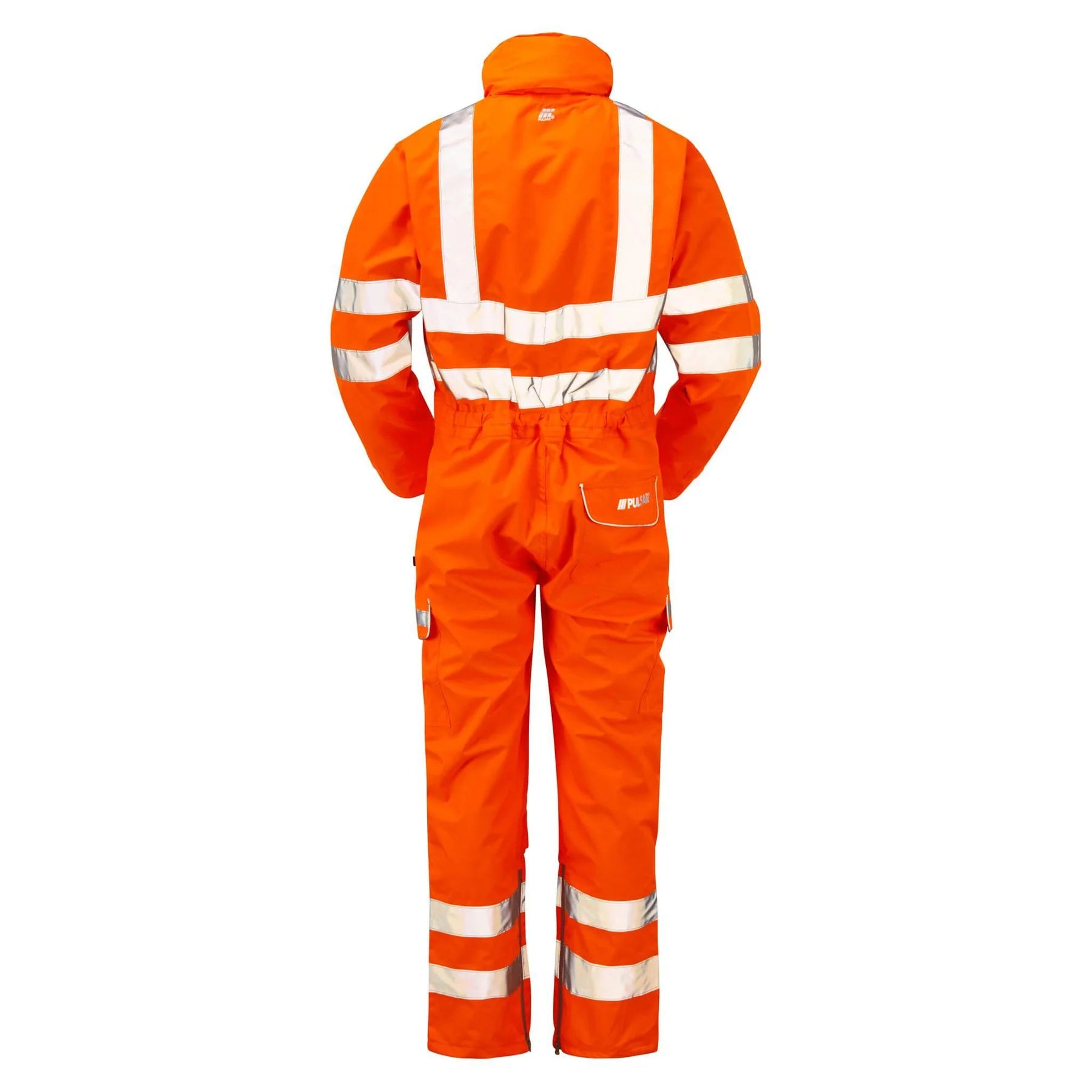 Pulsar PR505-R Rail Orange Recycled Waterproof Hi Vis Coverall