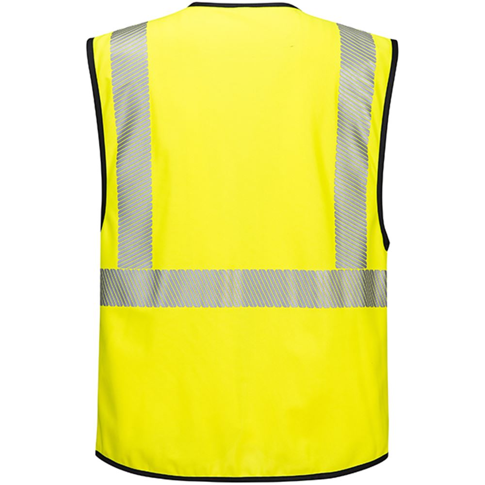 Portwest PW309 PW3 Yellow/Black Executive Hi-Vis Safety Vest - Lightweight, Multi-Pocket