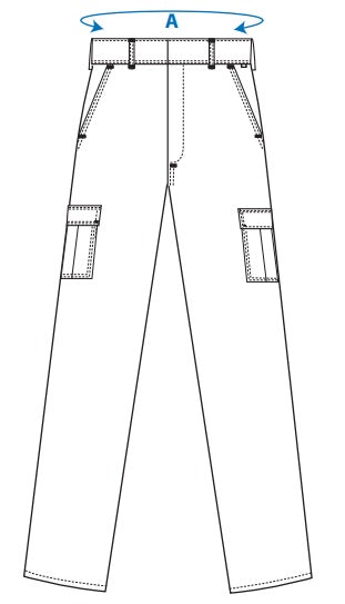 Portwest S231 Black Slim Fit Stretch Combat Work Trousers with Pockets