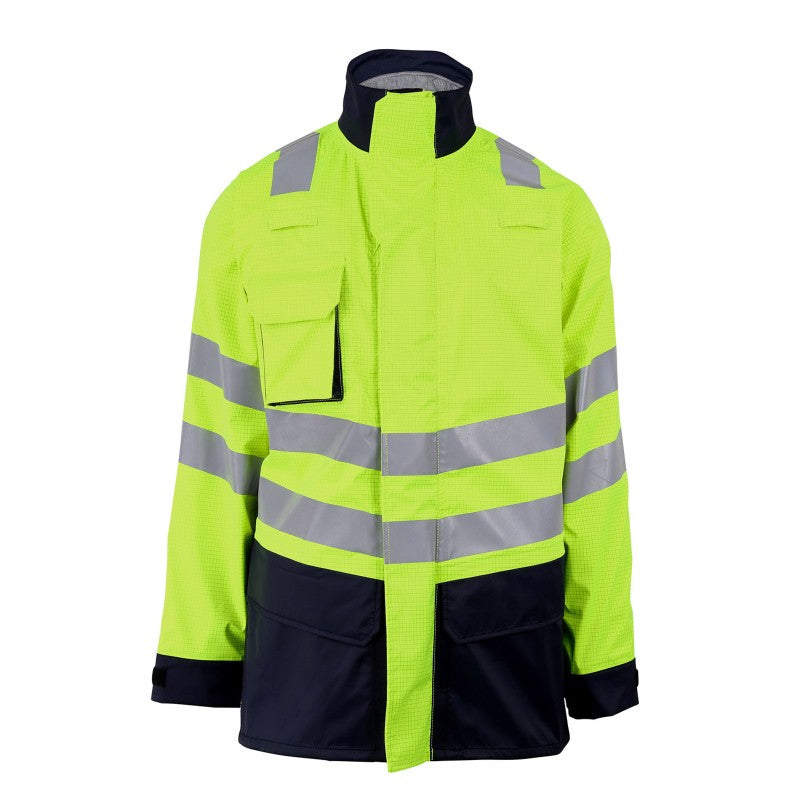 ProGARM 9150 Unlined Hi-Vis Yellow Waterproof Arc Flash Anti-Static Jacket