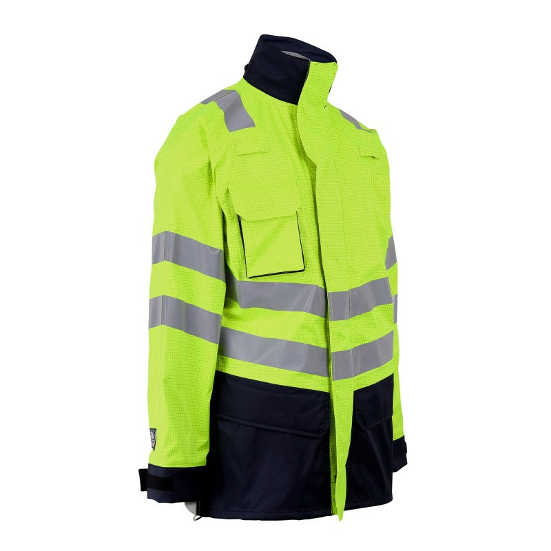 ProGARM 9150 Unlined Hi-Vis Yellow Waterproof Arc Flash Anti-Static Jacket