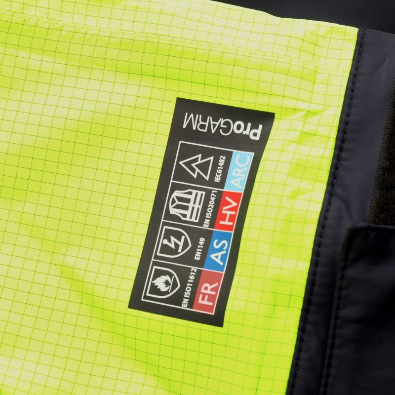 ProGARM 9150 Unlined Hi-Vis Yellow Waterproof Arc Flash Anti-Static Jacket