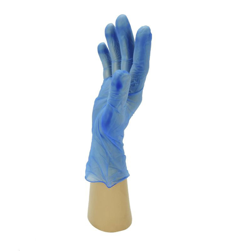 Shield2 GD13 Smooth Blue Powder-Free Disposable Vinyl Gloves (100 Pack)