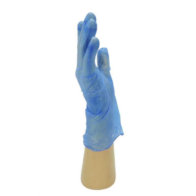 Shield2 GD13 Smooth Blue Powder-Free Disposable Vinyl Gloves (100 Pack)