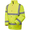 Supertouch Yellow Hi-Vis Padded Fleece Lined Waterproof Safety Parka Jacket
