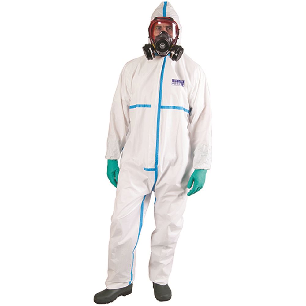 Portwest ST60 White Biztex Microporous Disposable Coverall Type 4/5/6