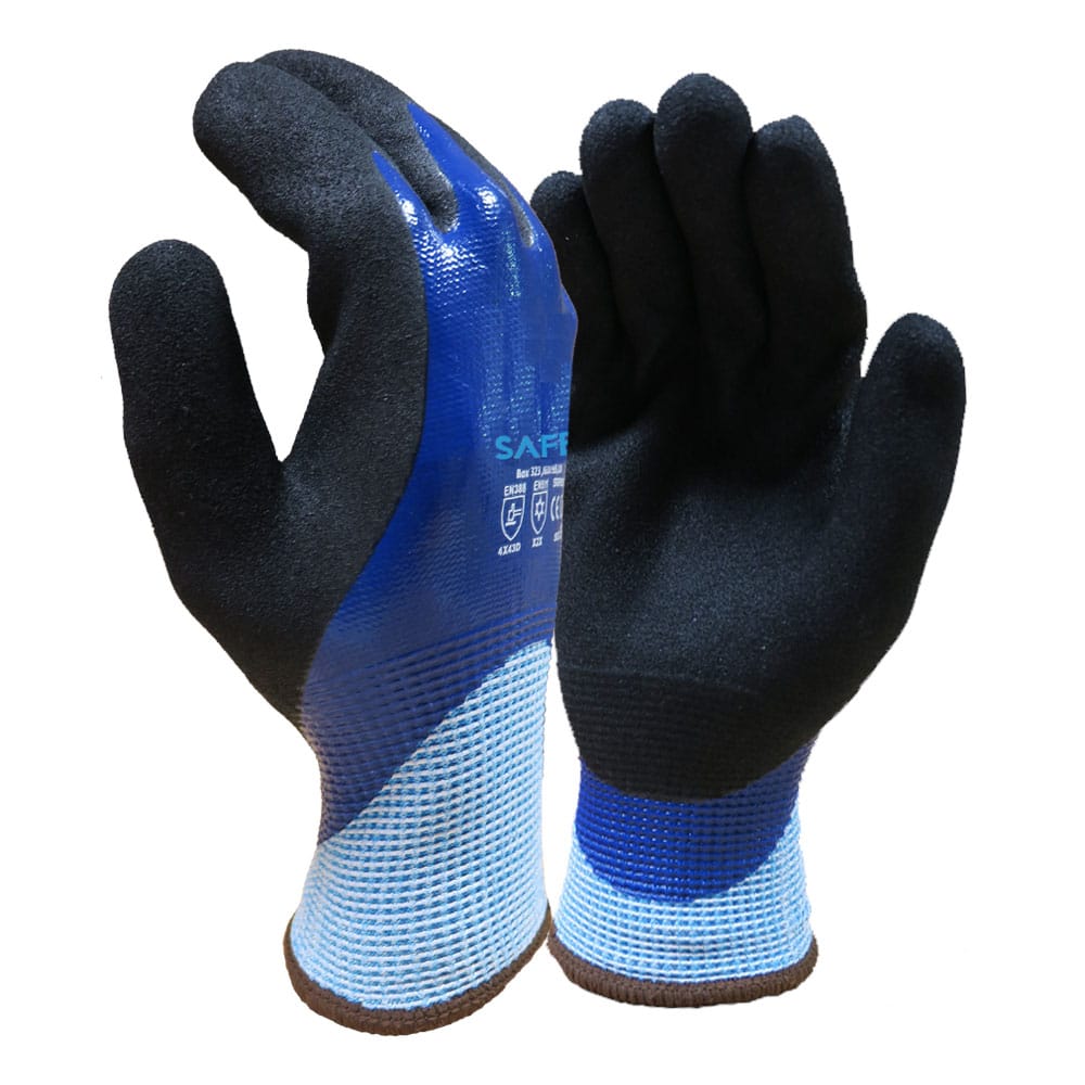 Fully Coated Thermal Waterproof Cut D Resistant Winter Sandy Nitrile Palm Coating Glove