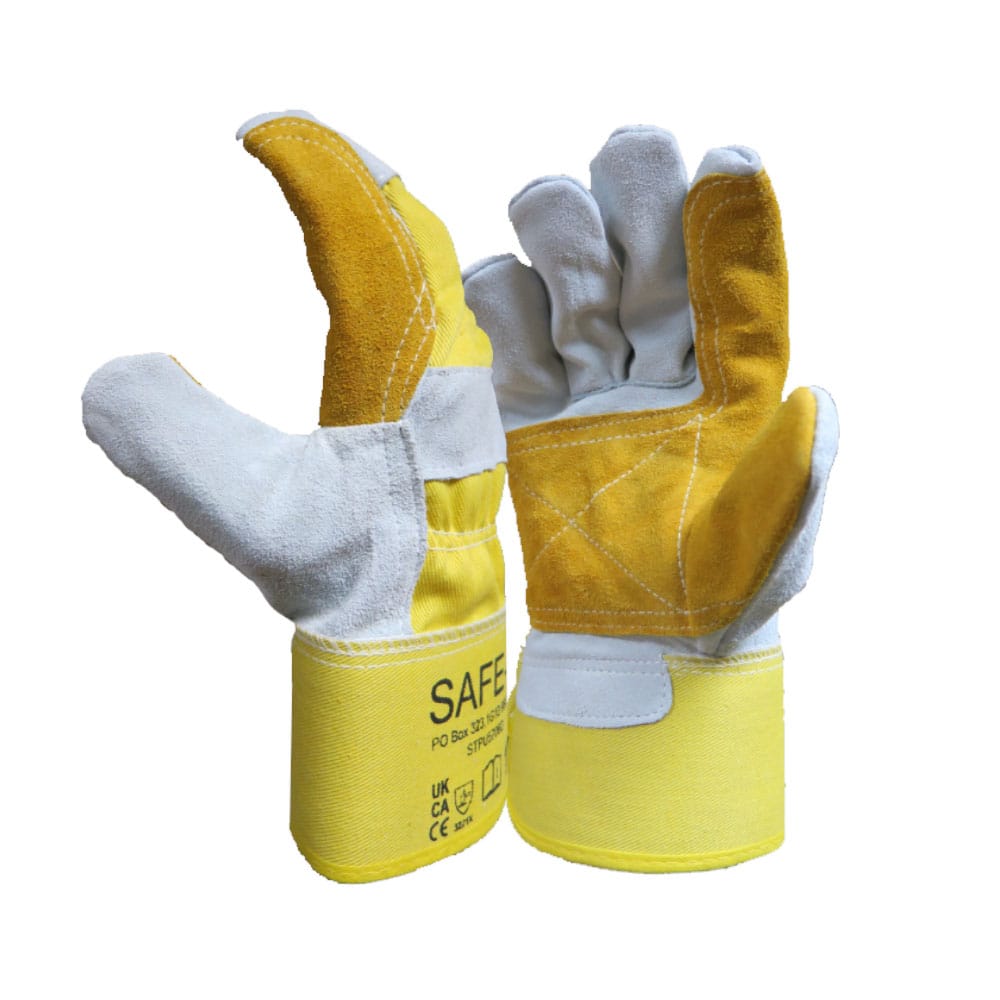 Yellow Double Palm Rigger Gloves