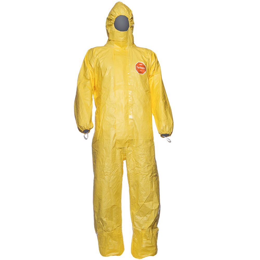 DuPont Tychem 2000C Yellow Hooded Disposable Chemical Protection Coverall