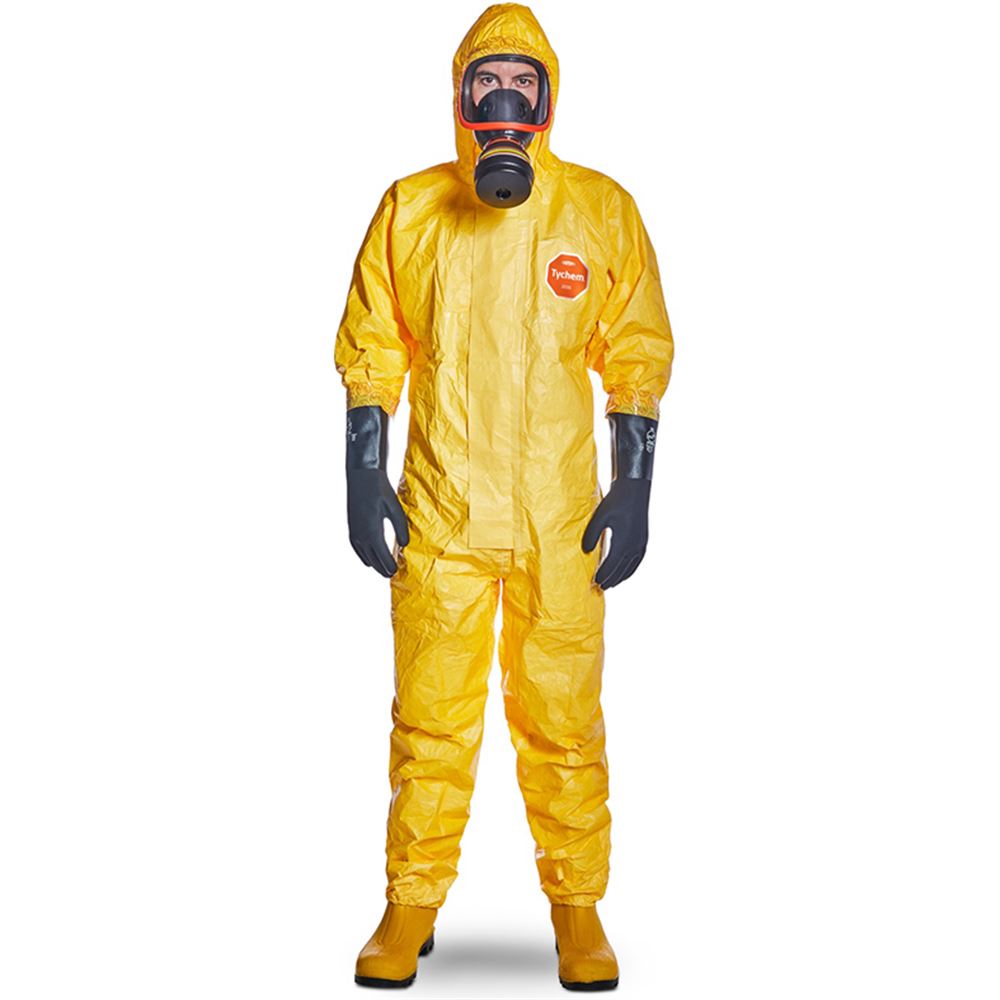DuPont Tychem 2000C Yellow Hooded Disposable Chemical Protection Coverall